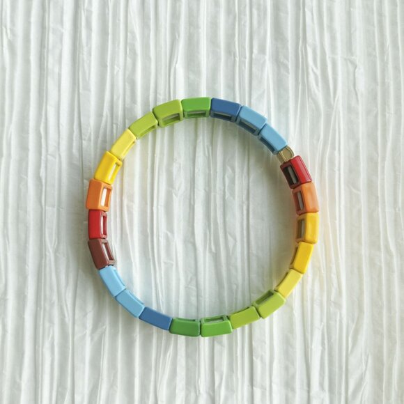 Roxanne Assoulin Somewhere Over The Brite Side Colorful Gold Men'S Bracelets - Picture 3 of 4